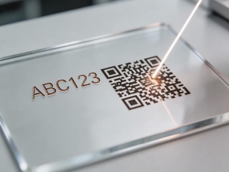 PC材料激光打码为何成为行业首选？鑫镭激光打码机解锁高效标识新方案
